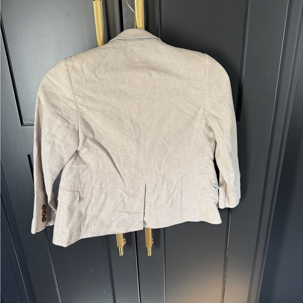 Appaman Beige Blazer with Striped Lining - Picture 7 of 10